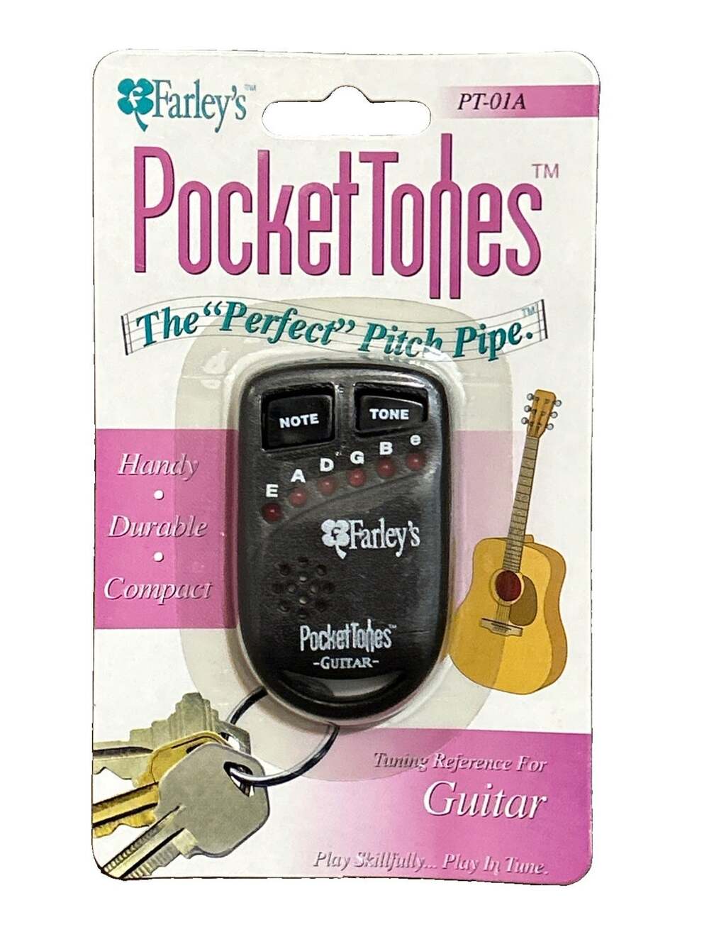 Farley's Pocket Tones PT-01A Pitch Pipe For Guitars New & Factory Sealed